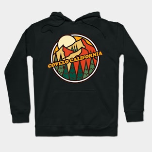 Vintage Covelo, California Mountain Hiking Souvenir Print Hoodie